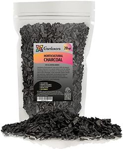 GARDENERA Horticultural Charcoal for Indoor Plants [20-Quart Bag] Black Diamond Soil Amendment for Orchids, Terrariums, and Gardening