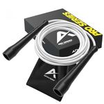 Athverv Pro Boxer Jump Rope, Speed Skipping Rope for Boxing Workout & Footwork (White)