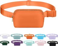 Crossbody Bag for Women with Adjustable Strap，Belt Bag for Woman Fanny Pack Lulu Dupes, Waterproof Cross Body Bag for Workout Hiking Running Travel (Orange)