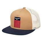 Kimes Ranch Men's Cody Embroidered Flag Logo Mesh-Back Trucker Cap, Ww Brown, One Size