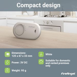 FireAngel Carbon Monoxide Detector – 10-Year Battery Life