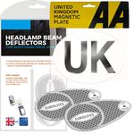 Xtremeauto Eurolites Deflectors Headlight Deflectors For Europe Beam Benders & AA Magnetic UK Sticker Plate - Headlamp Beam Deflectors For Europe - Cars, Trucks, Vehicles Caravan Travelling To Europe