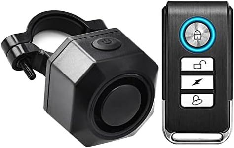 Bike Alarm, Anti-Theft Alarm, Greencycle 1 PK Bike Alarm with Remote,110dB Motorcycle Anti-Theft Security System with USB Rechargeable, 3 Volumes and Sensitivity Adjustable,IP54 Waterproof