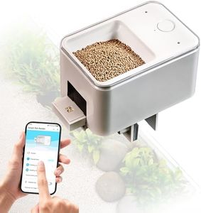 Smart WiFi Fish Feeder, Automatic with App Remote Control, 100ml Tank, USB Powered, Anti-Jam and Moisture-Proof, Clip-On Design for Aquarium