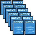 RLAVBL A4 Picture Frames Set of 12, Black Magnetic Photo Frame with Self Adhesive Backing for Window, Tile Wall, Fridge, and Door - Perfect for Ads, Notices, Licenses, Prints, and Certificates