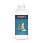 AEROPLANE Brand - Raw Linseed Oil - Used for Wood Finishing & Restoration, Sports Equipment, Wall Base Coat & Putty, Tools & Hardware - Natural Wood Varnish, Amber