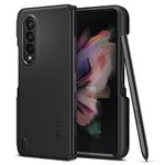 Spigen Thin Fit P Back Cover Case Compatible with Galaxy Z Fold3 5G (TPU + Poly Carbonate | Black)