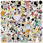 100pcs Mickey & Minnie Mouse Stickers for Kids,Vinyl Waterproof Sticker Party Pack for Water Bottles Cups Hydroflask Notebook Scrapbook Skateboard Bedroom Wall Decor