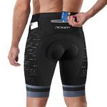 Men’s Shorts Mountain Bike Cycling Motorcycle Gear with Padded Seat Cushion Phone Pocket Black XXL