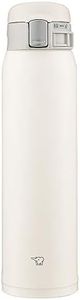 Zojirushi SM-SF60-WM Water Bottle, Direct Drinking, One-Touch Opening, Stainless Steel Mug, 20.3 fl oz (600 ml), Pale White