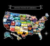 Large Scratch Off Map Of United States 23x16 inch - Hand Drawn Travel USA Map with Accessories - Laminated United States Map - Deluxe Visited States US Map for Home Decor - Cool Traveler Gift Idea