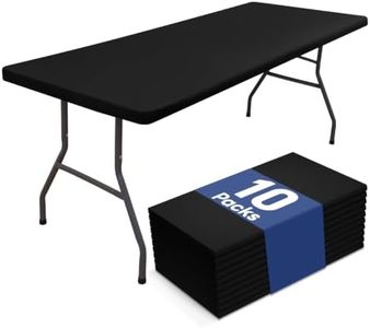 homing Rectangle Table Cloth Cover 6 Foot Black Elastic Fitted Tablecloth