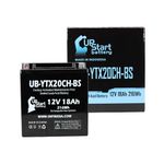 UB-YTX20CH-BS Battery Replacement for 1999 Kawasaki VN1500-G, J, L, R, Vulcan Nomad, Drifter 1500 CC Motorcycle - Factory Activated, Maintenance Free, Motorcycle Battery - 12V, 18AH