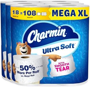 Charmin Ultra Soft Toilet Paper, 18 Mega XL Rolls = 108 Regular Rolls