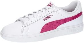 PUMA Smash 3.0 L JR Sneaker, White-PINKTASTIC, 4 UK