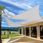 Artpuch 12' x 12' x 12' Triangle Sun Shade Sails Grey UV Block Shelter Canopy for Patio Garden Outdoor Facility and Activities