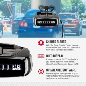 Cobra RAD 480i Radar Detector – Long Range, Bluetooth, Voice Alerts