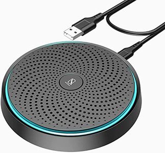 Monodeal Conference Microphone with Mute Button, Upgraded USB Microphone for Laptop PC,Omnidirectional Microphone for Computer Zoom, Virtual School, Video Meeting, Skype (Plug & Play)