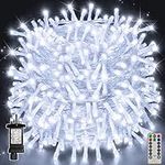 Ollny Outdoor Fairy String Lights - 80m 800 LED Long Cool White Waterproof Christmas Decoration Lights Mains Powered Plug in with Remote/Timer 8 Modes for Outside/Garden/Indoor/Wedding