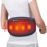 COMFIER Heating Pad for Back - Heated Waist Belt Wrap with Vibration Massage, Fast Heat Pad Auto Shut Off, for Lumbar, Abdominal, Lower Back,Birthday/Christmas Gifts,Gifts for Women/Men/Mom/Dad