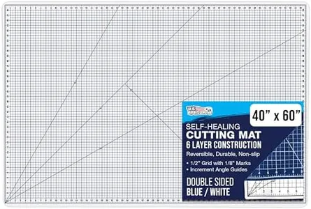 U.S. Art Supply 40" x 60" White/Blue Professional Self Healing 5-6 Layer Double Sided Durable Non-Slip Cutting Mat Great for Scrapbooking, Quilting, Sewing and all Arts & Crafts Projects