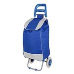 Eco Shopee SHOPPING SIMPLIFIED Multipurpose Foldable Shopping Trolly with Removable Bag Shopping Cart for Grocery, Fruit, and Vegetable (SD-1) (Blue)