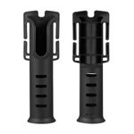 Timsec Belt Fishing Rod Holders, 2 Pack Portable Waist Belt Fishing Rod Holder, Adjustable Pole inserter Fishing Rod Accessories for Surf Kayak Outdoor Fishing (Black)