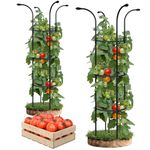 2 Pack Tomato Cages for Garden, Up to 51 Inch Adjustable Tall Tomato Plant Support Cage for Pots, Heavy Duty Tomato Plant Trellis for Climbing Plants Vegetables Flowers Fruits