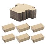 Ellbest 50 Pack Kraft Paper Boxes, Foldable Rectangular Paper Box Packing Box for Shipping, Storaging Small Items, Brown, 3.6 x 2.0 x 1 inches