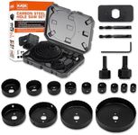 KATA Hole Saw Kit, 18 Pieces Hole S