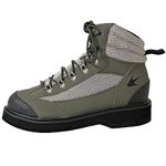 Frogg Toggs Hellbender Wading Shoe, Felt, Green/Silver/Black, Size 12