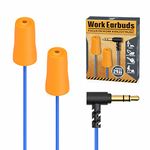 Hearprotek Earplug Earphones for Work, Safety Foam Earbuds Earphones Noise Reduction for Ear Protection-Suitable for Work Shift, Construction, DIY, Lawn Mowing