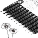 YISAN Black Drawing Pens,Fineliner 