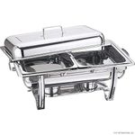 New Stainless Steel Double Chafing Dish Sets with 8.50L Food Pans Fuel Holders for Catering Buffet Warmer Tray Dining