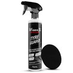 Wavex Tyre Polish for Car and Bike 350ml | With Black Foam Applicator | Gives Lustrous Dark, Long Lasting Super Black Shine - Non-Greasy, Super Hydrophobic