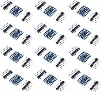 WWZMDiB 12 Pcs Logic Level Shifter Converter Module Bidirectional 3.3V to 5V, 5V to 3.3V UART, IIC, SPI, 1-Wire 4 Channel