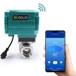 3/4” Smart Motorized Ball Valve – Remote App Mobile Control Stainless Steel Electrical Ball Valve with Manual Switch, 5V DC USB Connection