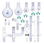 Laboy Glass Organic Chemistry Kit 24/40 Lab Glassware Set Distillation Apparatus 19pcs