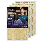 FilterTime 16x25x1, AC Furnace Air Filter, MERV 11, 4-Pack (exact dimensions 15.5 x 24.5 x 0.75) , AC Filter, Furnace Filter, Home Air Filter Made in USA…