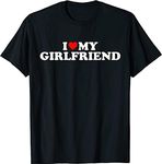 LeetGroupAU I Love My Girlfriend I Heart My Girlfriend I Love My GF ds906 T-Shirt (L) Black