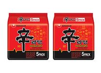 SPIRITCROWD Nong Shim Shin Ramyun Instant Noodle Soup Gourmet Spicy Korean Style Ramen Halal (Pack of 10)