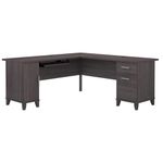 Bush Furniture Somerset 72W L Shaped Desk with Storage in Storm Gray, 72-inch Large Corner Computer Table for Home Office Workspace
