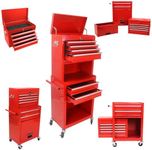 Rolling Tool Chest, 6 Drawers Rolling Tool Chest with Wheels, Portable Rolling Tool Box on Wheels, High Capacity Tool Chest Organizer for Garage, Workshop, Home Crafts Use