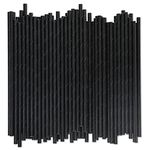 Black Paper Straws 1000 Count -7.75" x0.24", 100% Biodegradable Disposable Drinking Straws Bulk, Compostable Durable Paper Straws for Cocktails, Bars, Restarants