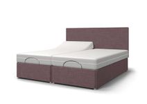 Backcarebeds Majestic Twin (5Ft King) Electric Adjustable Bed Comes with Memory Foam Mattress & Quiet Motors | Mobility Beds | Headboard 1B in Woven Grape Colour