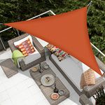 Sun Shade Sail Triangle 3x3x3m, Luckits Waterproof Garden Sail Triangle 160GSM Material Sunshade Cloth Anti-UV Sunscreen Awning Canopy, for Outdoor Garden Patio Party Backyard Yard Camping, Red