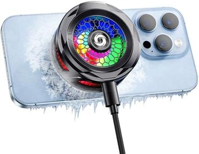 Comvin 3 in 1 Magnetic Cell Phone Cooler for Gaming, Mobile Phone Cooling Fan with Clip, Portable RGB Radiator for iPhone MagSafe Series/Android/iPad, Cellphone Gaming,TK Live Streaming, Outdoor Vlog