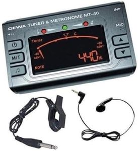 GEWA Afinador/metrónomo MT40, afinador cromático