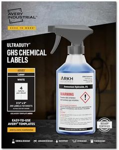 Avery UltraDuty GHS Chemical Labels for Laser Printers, Waterproof, UV Resistant, 3.5 x 5, 5 Packs (60503)