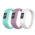 Bexido Bracelet Compatible with Garmin Vivofit Jr./Vivofit Jr.2/Vivofit 3, [3 Pieces] Soft Silicone Bracelet Replacement Sport Accessory, No Buckle, Large Small